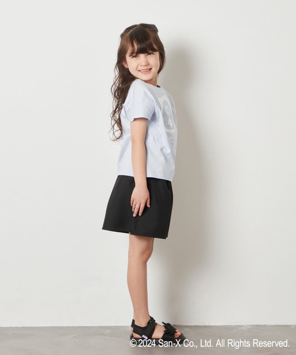 KJKFV80029 a.v.v KIDS(アー・ヴェ・ヴェ) [100-140]【すみっコぐらし】リバーシブルスパンコールTシャツ ライトブルー