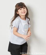 KJKFV80029 a.v.v KIDS(アー・ヴェ・ヴェ) [100-140]【すみっコぐらし】リバーシブルスパンコールTシャツ ライトブルー