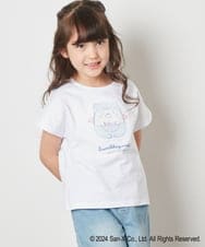 KJKFV80029 a.v.v KIDS(アー・ヴェ・ヴェ) [100-140]【すみっコぐらし】リバーシブルスパンコールTシャツ ライトブルー