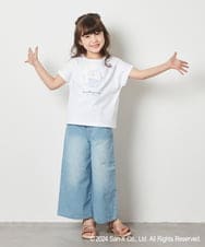 KJKFV80029 a.v.v KIDS(アー・ヴェ・ヴェ) [100-140]【すみっコぐらし】リバーシブルスパンコールTシャツ ライトブルー