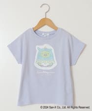 KJKFV80029 a.v.v KIDS(アー・ヴェ・ヴェ) [100-140]【すみっコぐらし】リバーシブルスパンコールTシャツ ライトブルー