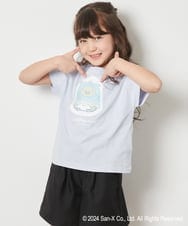 KJKFV80029 a.v.v KIDS(アー・ヴェ・ヴェ) [100-140]【すみっコぐらし】リバーシブルスパンコールTシャツ ライトブルー