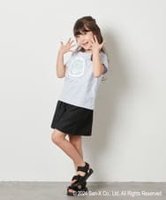 KJKFV80029 a.v.v KIDS(アー・ヴェ・ヴェ) [100-140]【すみっコぐらし】リバーシブルスパンコールTシャツ ライトブルー