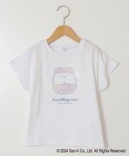 KJKFV80029 a.v.v KIDS(アー・ヴェ・ヴェ) [100-140]【すみっコぐらし】リバーシブルスパンコールTシャツ ホワイト