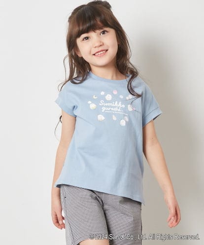 KJKFV81029 a.v.v KIDS [100-140]【すみっコぐらし】フレンチスリーブＴシャツ