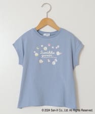 KJKFV81029 a.v.v KIDS(アー・ヴェ・ヴェ) [100-140]【すみっコぐらし】フレンチスリーブＴシャツ ライトブルー