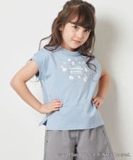 KJKFV81029 a.v.v KIDS(アー・ヴェ・ヴェ) [100-140]【すみっコぐらし】フレンチスリーブＴシャツ ライトブルー