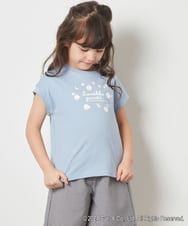 KJKFV81029 a.v.v KIDS(アー・ヴェ・ヴェ) [100-140]【すみっコぐらし】フレンチスリーブＴシャツ ライトブルー