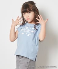 KJKFV81029 a.v.v KIDS(アー・ヴェ・ヴェ) [100-140]【すみっコぐらし】フレンチスリーブＴシャツ ライトブルー