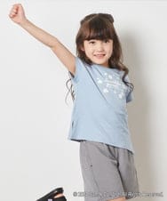 KJKFV81029 a.v.v KIDS(アー・ヴェ・ヴェ) [100-140]【すみっコぐらし】フレンチスリーブＴシャツ ライトブルー