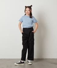 KJKFW38024 a.v.v KIDS(アー・ヴェ・ヴェ) [140-150]袖口リボンTシャツ ホワイト