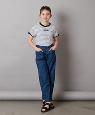 KJKFW38024 a.v.v KIDS(アー・ヴェ・ヴェ) [140-150]袖口リボンTシャツ ホワイト