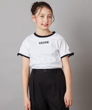 KJKFW38024 a.v.v KIDS(アー・ヴェ・ヴェ) [140-150]袖口リボンTシャツ ホワイト