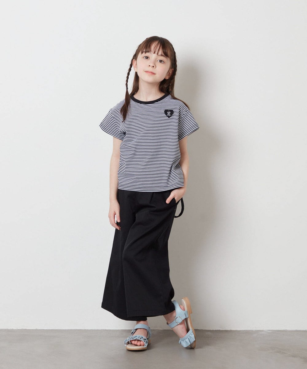 KJKFW40024 a.v.v KIDS(アー・ヴェ・ヴェ) [140-150]ハートワッペン半袖Tシャツ ホワイト