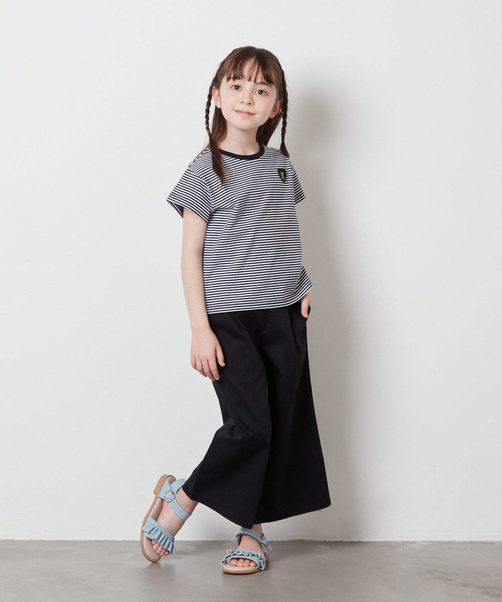 KJKFW40024 a.v.v KIDS(アー・ヴェ・ヴェ) [140-150]ハートワッペン半袖Tシャツ ホワイト