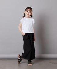 KJKFW41024 a.v.v KIDS(アー・ヴェ・ヴェ) [140-150]ラインストーン半袖Ｔシャツ ライトイエロー