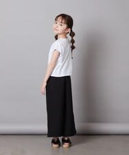 KJKFW41024 a.v.v KIDS(アー・ヴェ・ヴェ) [140-150]ラインストーン半袖Ｔシャツ ライトイエロー