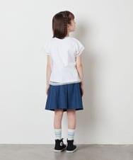 KJKFW45024 a.v.v KIDS(アー・ヴェ・ヴェ) [140-150]チュールレイヤーロゴTシャツ ライトブルー