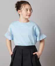KJKFW51019 a.v.v KIDS(アー・ヴェ・ヴェ) [140-150]袖シアー切り替えトップス ブラック