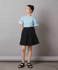 KJKFW51019 a.v.v KIDS(アー・ヴェ・ヴェ) [140-150]袖シアー切り替えトップス ブラック
