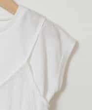 KJKFX37049 a.v.v KIDS(アー・ヴェ・ヴェ) [160]【２点セット】チュールキャミワンピ×Tシャツ ホワイト