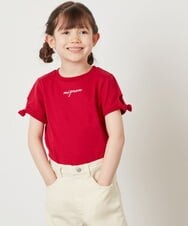 KJKFX38029 a.v.v KIDS(アー・ヴェ・ヴェ) [160]袖口リボンTシャツ ボーダー