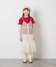 KJKFX38029 a.v.v KIDS(アー・ヴェ・ヴェ) [160]袖口リボンTシャツ ボーダー