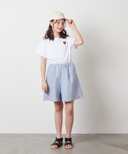 KJKFX40029 a.v.v KIDS(アー・ヴェ・ヴェ) [160]ハートワッペン半袖Tシャツ ブラック