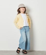 KJKFX41029 a.v.v KIDS(アー・ヴェ・ヴェ) [160]ラインストーン半袖Ｔシャツ ライトイエロー