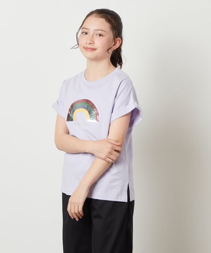 KJKFX46029 a.v.v KIDS [160]スパンコールＴシャツ