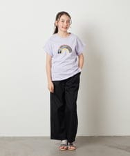 KJKFX46029 a.v.v KIDS(アー・ヴェ・ヴェ) [160]スパンコールＴシャツ ホワイト