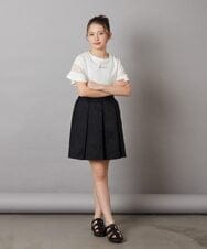 KJKFX51021 a.v.v KIDS(アー・ヴェ・ヴェ) [160]袖シアー切り替えトップス ブラック