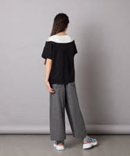 KJKGA03024 a.v.v KIDS(アー・ヴェ・ヴェ) [120-130]オフショルレイヤードロゴTシャツ ライトブルー