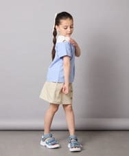 KJKGA03024 a.v.v KIDS(アー・ヴェ・ヴェ) [120-130]オフショルレイヤードロゴTシャツ ライトブルー