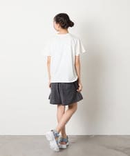 KJKGA20009 a.v.v KIDS(アー・ヴェ・ヴェ) [100-160]【WEB限定/接触冷感】フレアスリーブプチロゴTシャツ ホワイト
