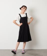 KJKGA20009 a.v.v KIDS(アー・ヴェ・ヴェ) [100-160]【WEB限定/接触冷感】フレアスリーブプチロゴTシャツ ホワイト