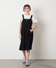 KJKGA20009 a.v.v KIDS(アー・ヴェ・ヴェ) [100-160]【WEB限定/接触冷感】フレアスリーブプチロゴTシャツ ホワイト