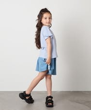 KJKGA20009 a.v.v KIDS(アー・ヴェ・ヴェ) [100-160]【WEB限定/接触冷感】フレアスリーブプチロゴTシャツ ホワイト