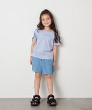 KJKGA20009 a.v.v KIDS(アー・ヴェ・ヴェ) [100-160]【WEB限定/接触冷感】フレアスリーブプチロゴTシャツ ホワイト