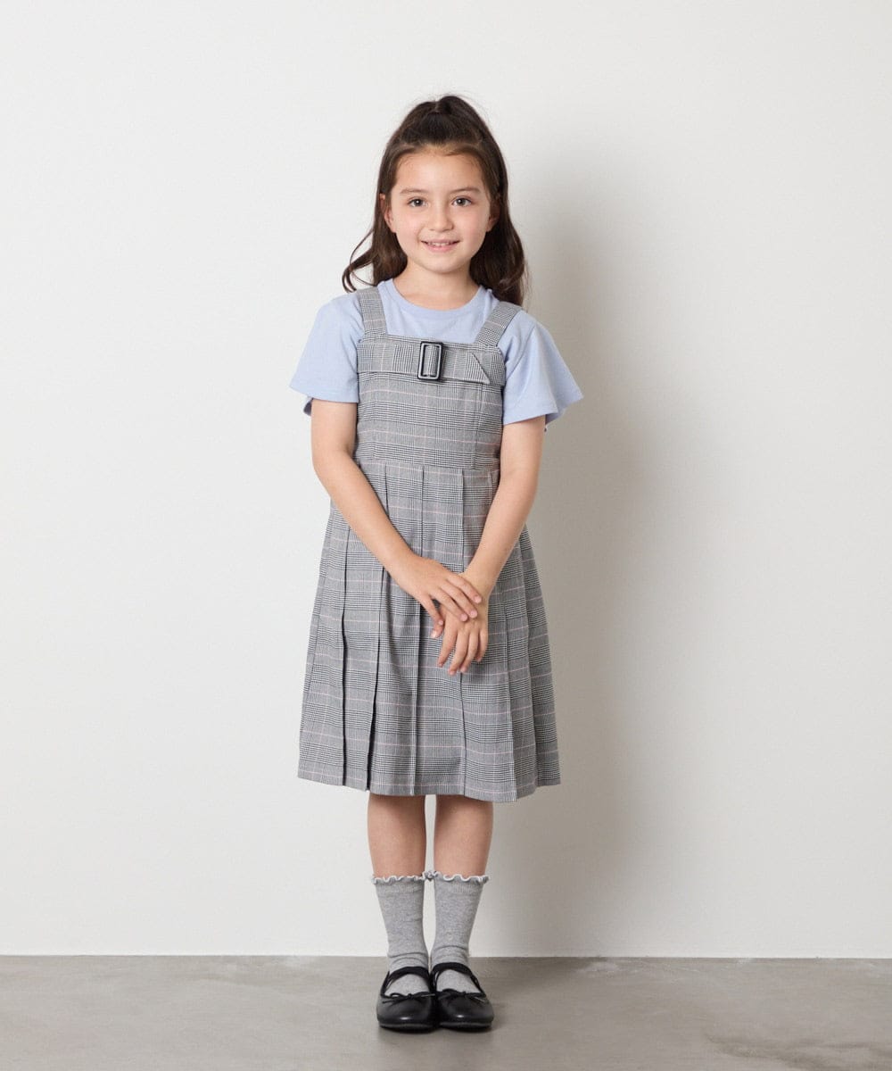 KJKGA20009 a.v.v KIDS(アー・ヴェ・ヴェ) [100-160]【WEB限定/接触冷感】フレアスリーブプチロゴTシャツ ホワイト