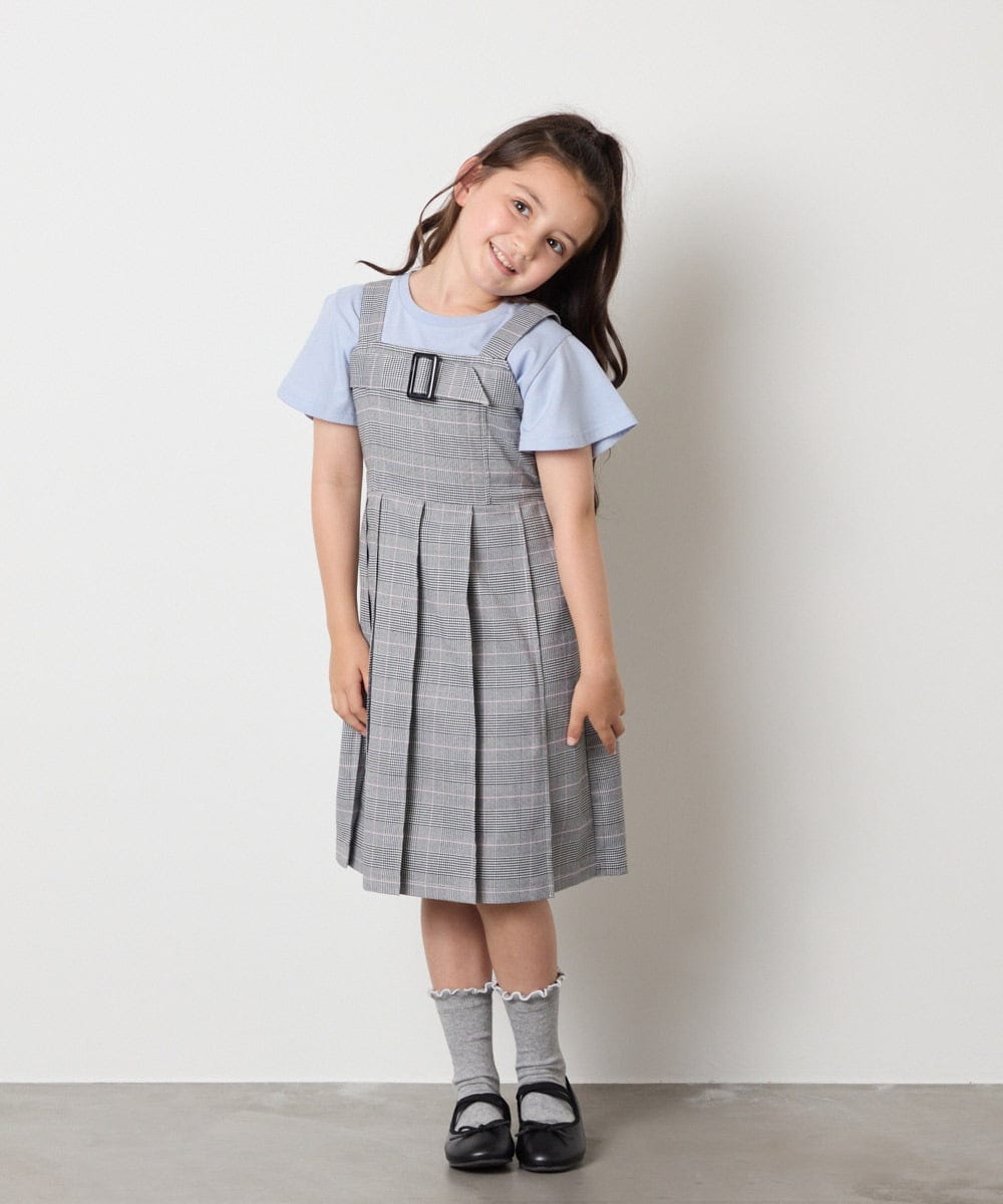 KJKGA20009 a.v.v KIDS(アー・ヴェ・ヴェ) [100-160]【WEB限定/接触冷感】フレアスリーブプチロゴTシャツ ホワイト