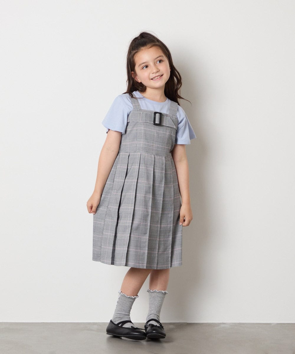 KJKGA20009 a.v.v KIDS(アー・ヴェ・ヴェ) [100-160]【WEB限定/接触冷感】フレアスリーブプチロゴTシャツ ホワイト