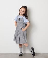 KJKGA20009 a.v.v KIDS(アー・ヴェ・ヴェ) [100-160]【WEB限定/接触冷感】フレアスリーブプチロゴTシャツ ホワイト