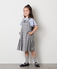 KJKGA20009 a.v.v KIDS(アー・ヴェ・ヴェ) [100-160]【WEB限定/接触冷感】フレアスリーブプチロゴTシャツ ホワイト