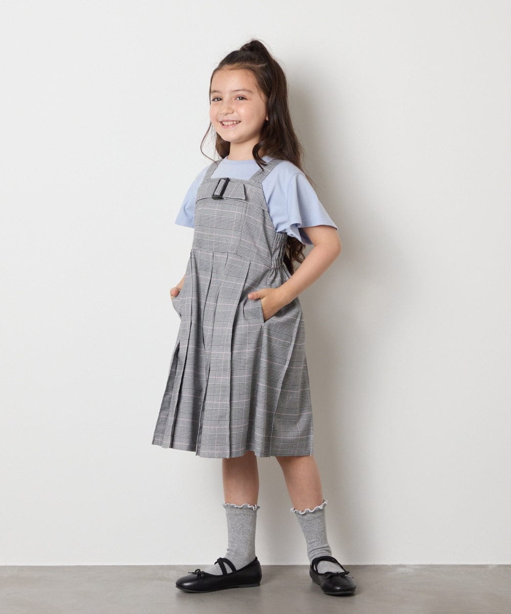 KJKGA20009 a.v.v KIDS(アー・ヴェ・ヴェ) [100-160]【WEB限定/接触冷感】フレアスリーブプチロゴTシャツ ホワイト