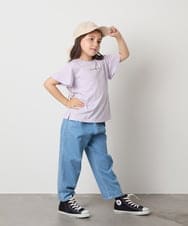 KJKGA20009 a.v.v KIDS(アー・ヴェ・ヴェ) [100-160]【WEB限定/接触冷感】フレアスリーブプチロゴTシャツ ホワイト