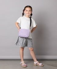KJKGA20009 a.v.v KIDS(アー・ヴェ・ヴェ) [100-160]【WEB限定/接触冷感】フレアスリーブプチロゴTシャツ ホワイト