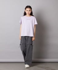 KJKGA20009 a.v.v KIDS(アー・ヴェ・ヴェ) [100-160]【WEB限定/接触冷感】フレアスリーブプチロゴTシャツ ホワイト