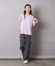 KJKGA20009 a.v.v KIDS(アー・ヴェ・ヴェ) [100-160]【WEB限定/接触冷感】フレアスリーブプチロゴTシャツ ホワイト