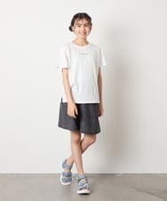 KJKGA20009 a.v.v KIDS(アー・ヴェ・ヴェ) [100-160]【WEB限定/接触冷感】フレアスリーブプチロゴTシャツ ホワイト